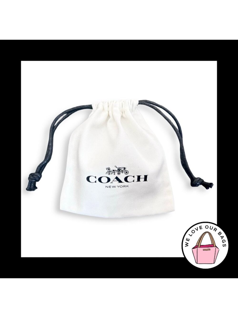 New COACH Dust Bag Small Accessories Keychain Hang Tag Storage Protective Cover